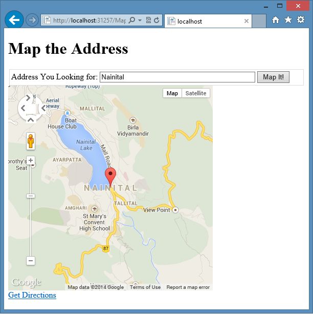 View Address Using Maps in Web Pages 2